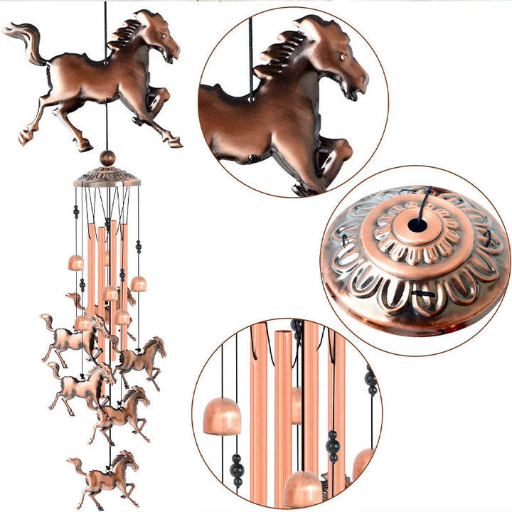 Lisslune | Retro Bronze Horse Wind Chime