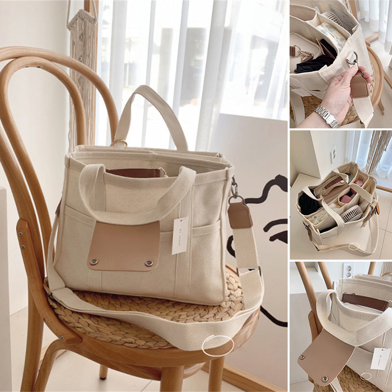 Lisslune | Solid Color Canvas Shopper Bag