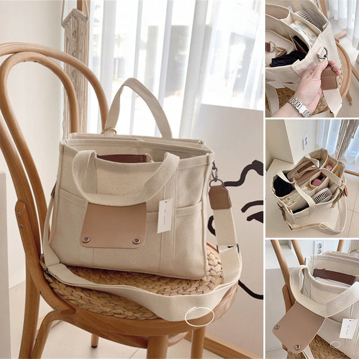 Lisslune | Solid Color Canvas Shopper Bag