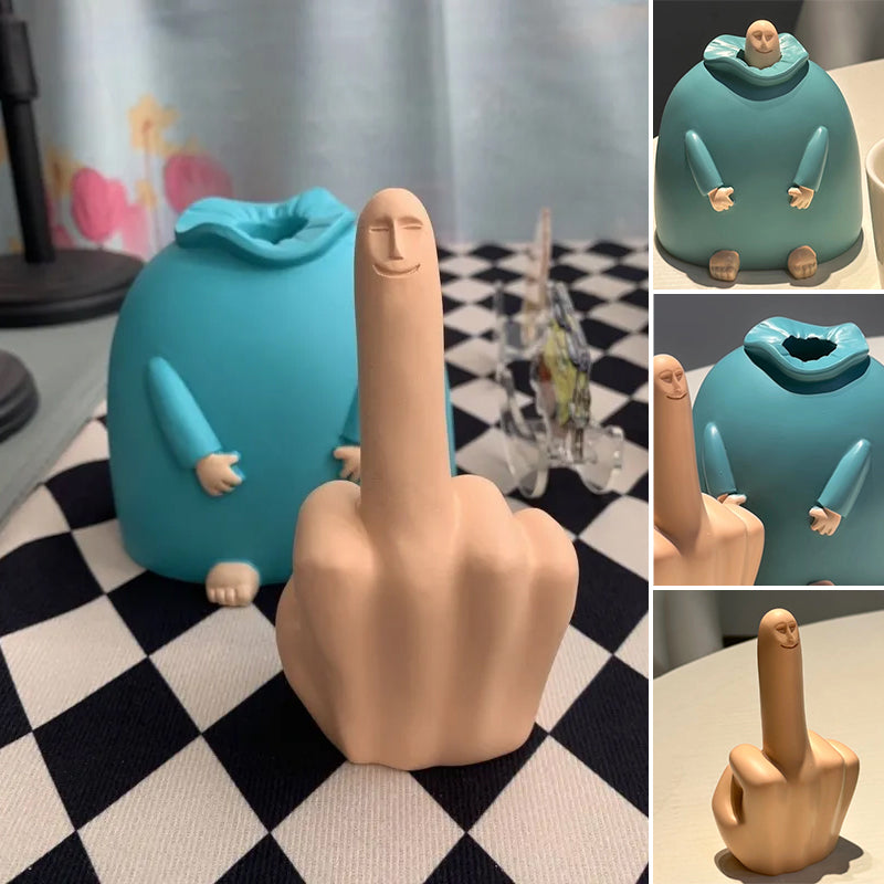 Lisslune | Small Blue Middle Finger Ornament