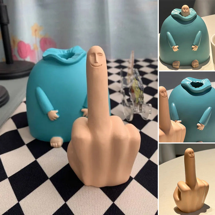 Lisslune | Small Blue Middle Finger Ornament