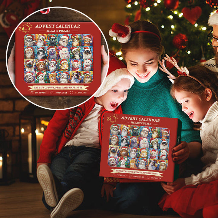 Lisslune | Christmas Cat Calendar Puzzle