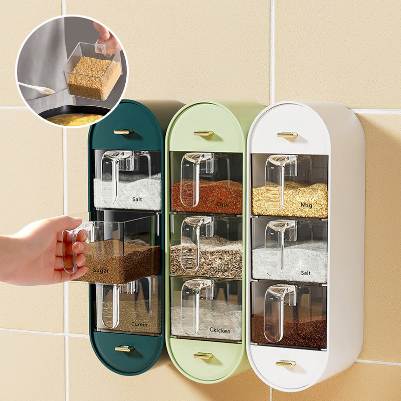 Lisslune | Space-saving spice jar for wall mounting