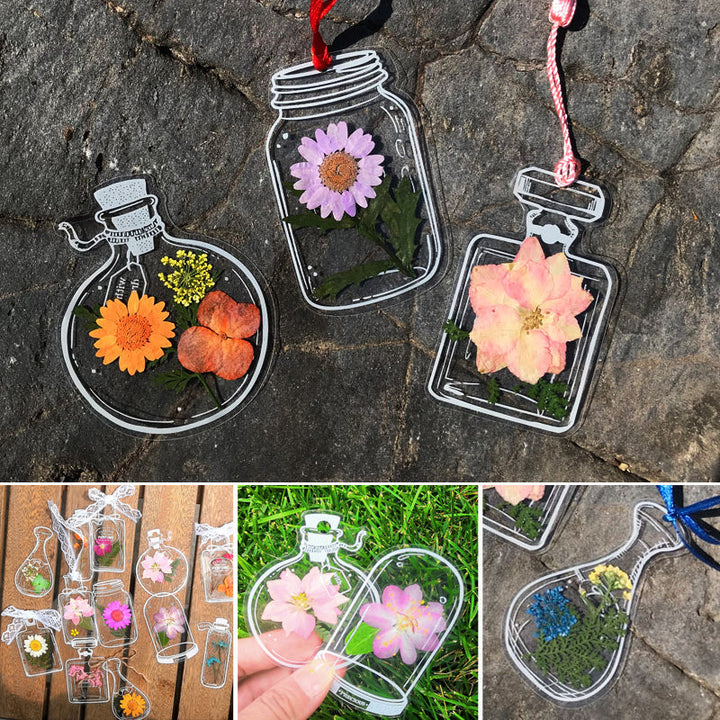 Lisslune | Transparent dried flower bookmarks