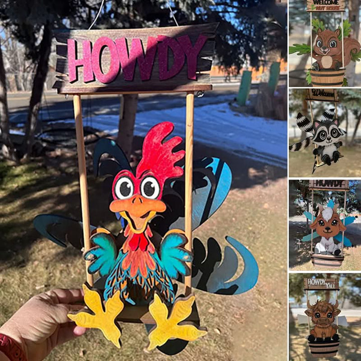 Lisslune | Animal Windmill Yard Art Decoration – Whimsical Outdoor Garden Spinner