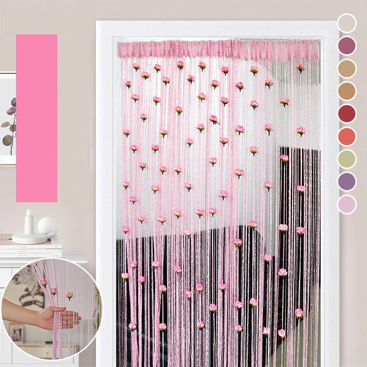Lisslune | Rose Thread Door Curtain