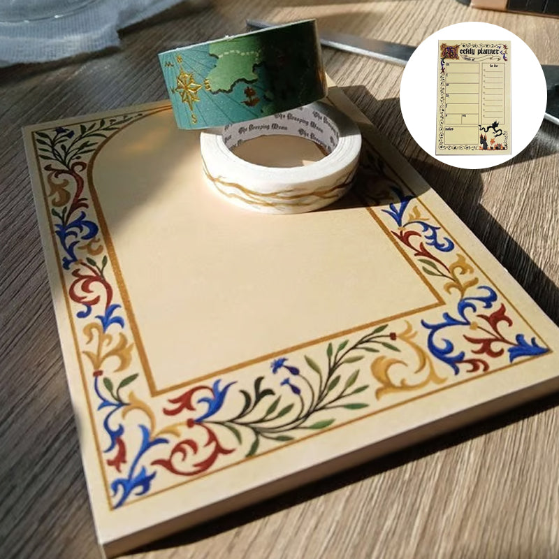 Lisslune | Stationery of the medieval notepad series