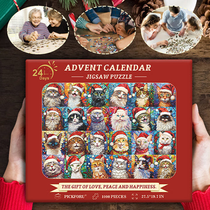 Lisslune | Christmas Cat Calendar Puzzle
