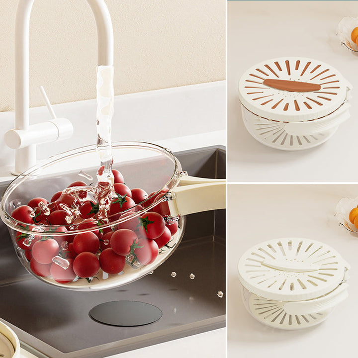 Lisslune | Multifunctional foldable handle drain bowl