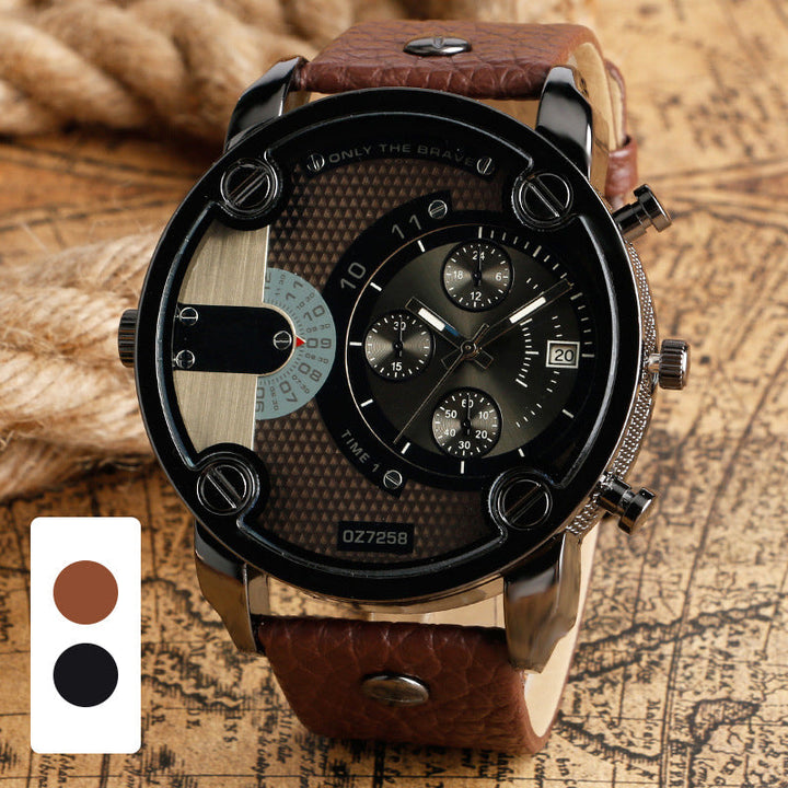 Lisslune | Men's Fashion Large Dial Style Steel Band Watch