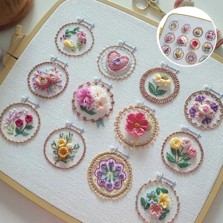 Lisslune | Small Flower Frame Embroidery Set