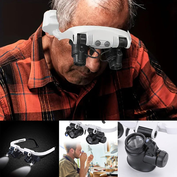 Lisslune | Magnifying glasses with LED lamps for double eyes