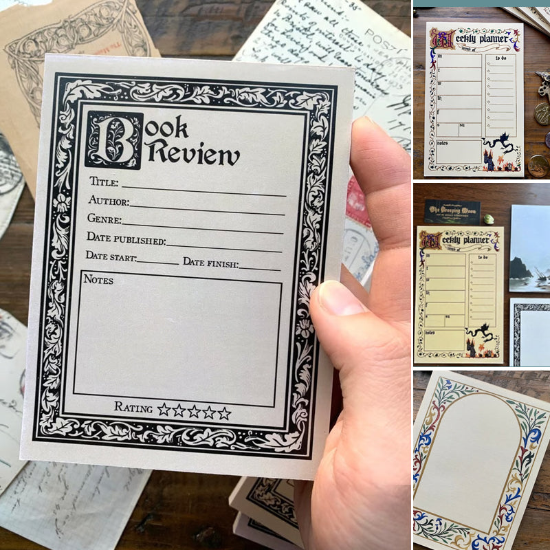 Lisslune | Stationery of the medieval notepad series