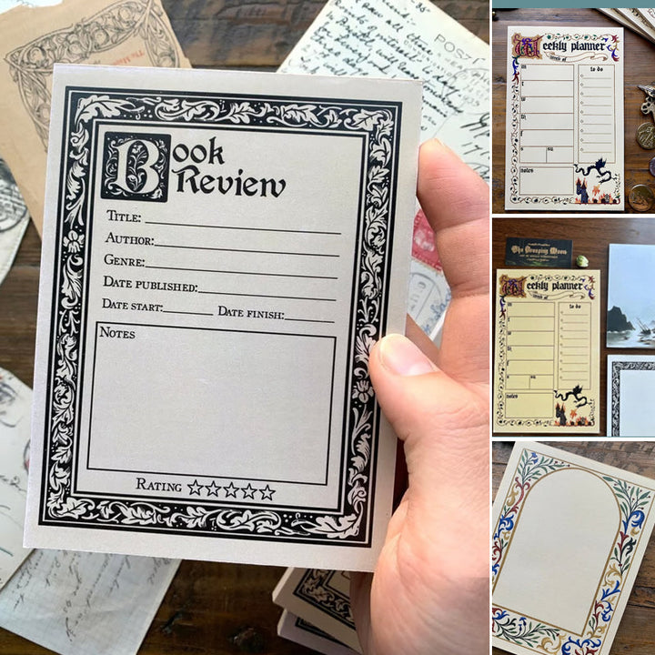 Lisslune | Stationery of the medieval notepad series