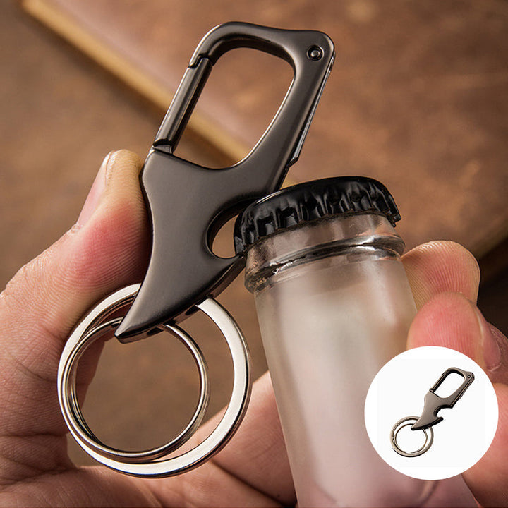 Lisslune | Multifunctional Bottle Opener with Pendant and Metal Double Ring Keychain