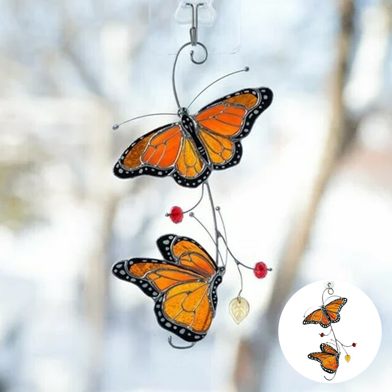 Lisslune | Butterfly Dragonfly Glass Pendant