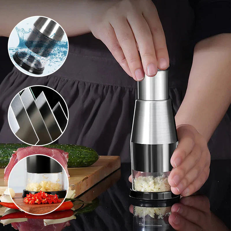 Lisslune | Multifunctional Garlic And Vegetable Chopper – Stainless Steel Cutter For Fast Chopping