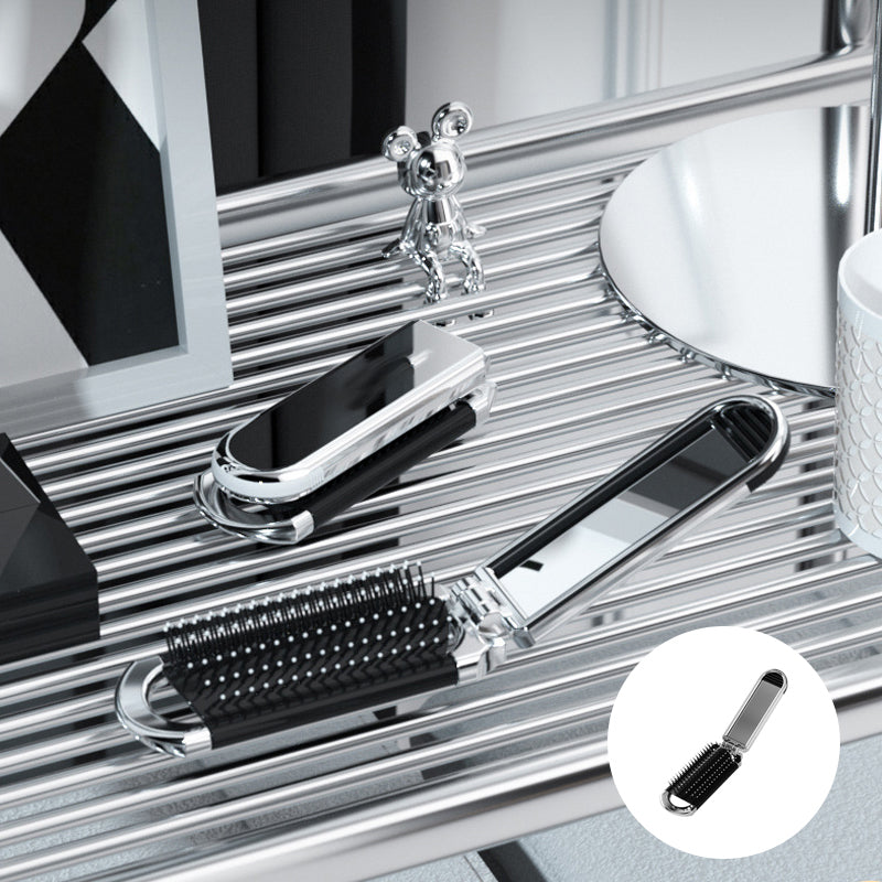 Lisslune | MirrorFlex Travel Mirror Hair Brush | Foldable & Compact | Practical Styling on the Go