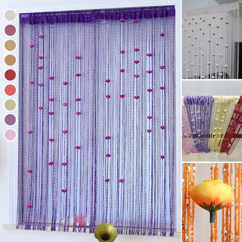 Lisslune | Rose Thread Door Curtain