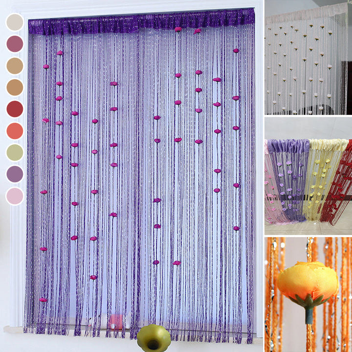 Lisslune | Rose Thread Door Curtain