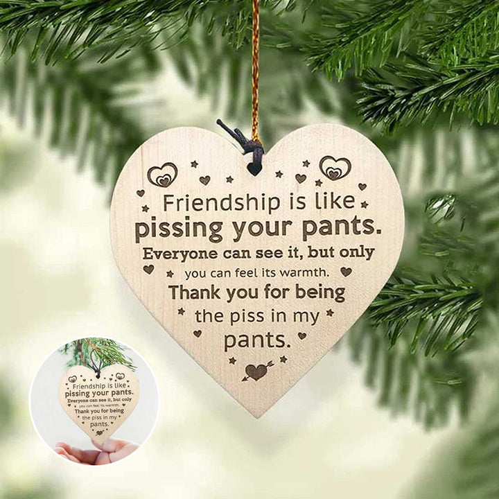 Lisslune | Friendship Wood Pendant Christmas Tree Decor (3 Pieces)