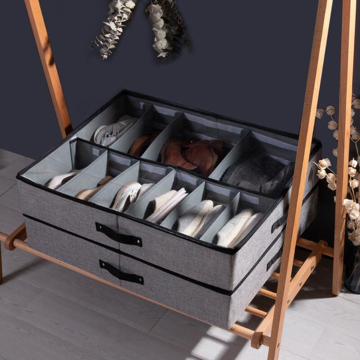 Lisslune | Foldable Shoe Box Organizer and Shoe Storage
