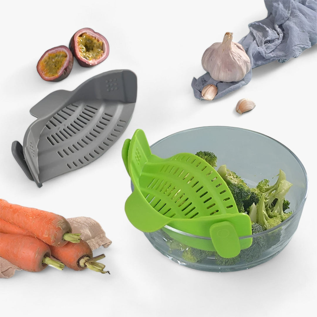Lisslune | Foldable Silicone Kitchen Colander - FlexiStrain