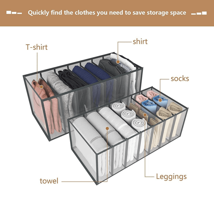 Lisslune | FOLDSPACE – Closet Organizer Set for Neat and Wrinkle-Free Storage