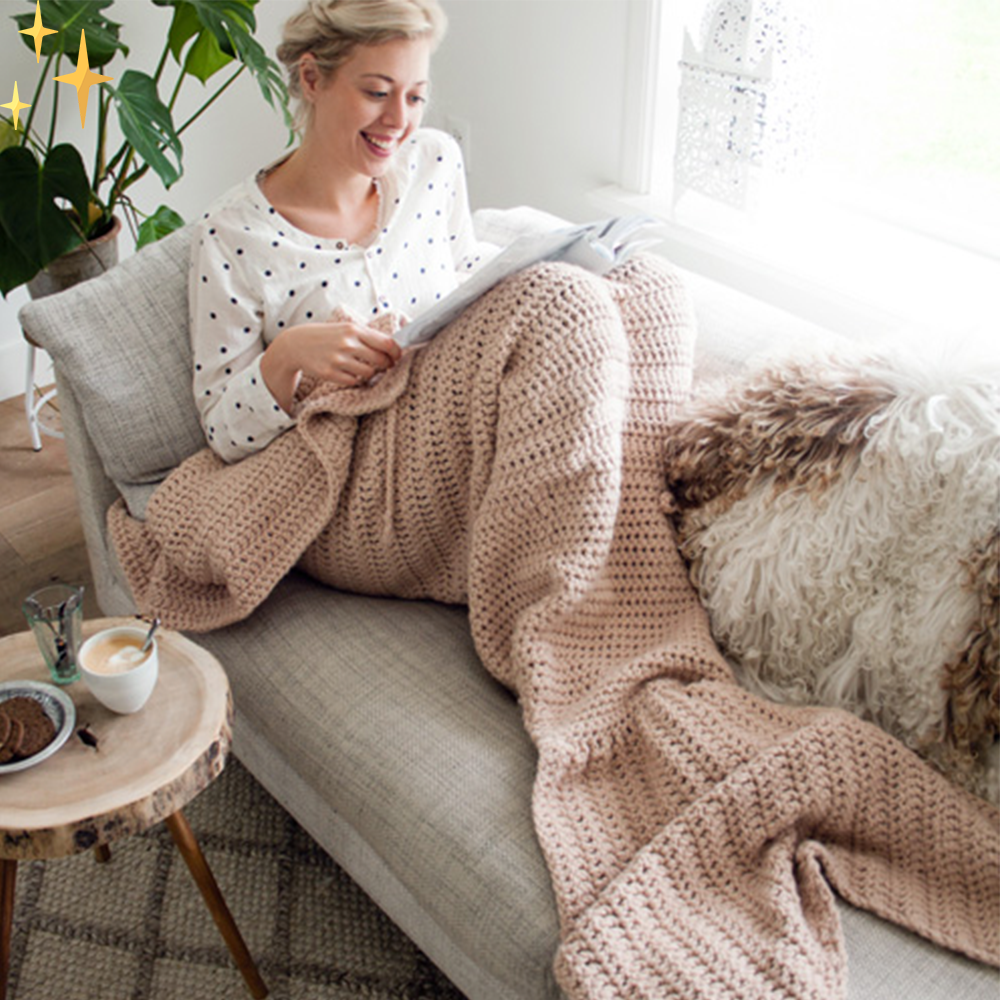 Lisslune | Warm Crocheted Mermaid Tail Blanket - MermaidDreams