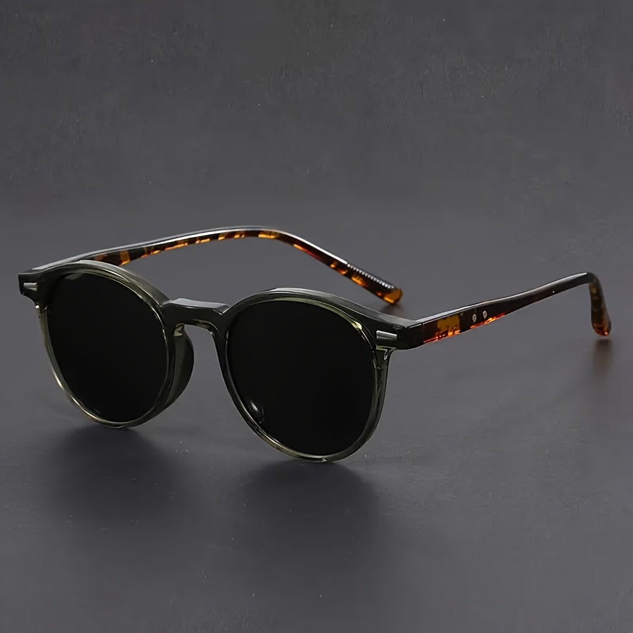 Lisslune | Men's Sunglasses RetroView – Round Tortoiseshell Glasses with Lightweight Frame