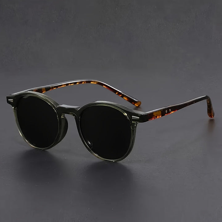 Lisslune | Men's Sunglasses RetroView – Round Tortoiseshell Glasses with Lightweight Frame