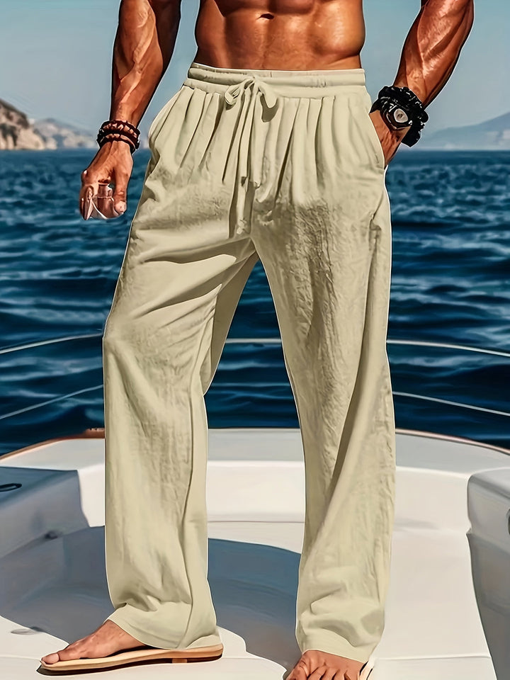 Lisslune | Men's Pants LinenBreeze – Breathable, Adjustable, and Casual Comfort