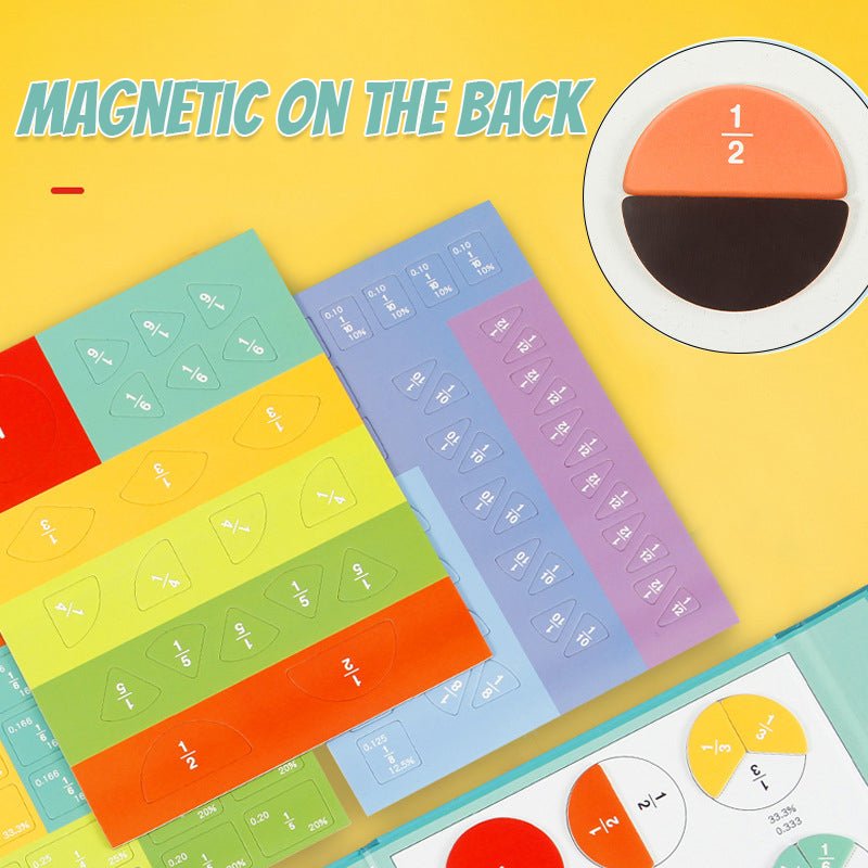 Lisslune | FracLuxe Magnetic Fraction Disc Set | Hands-on math learning tool for fractions and decimals