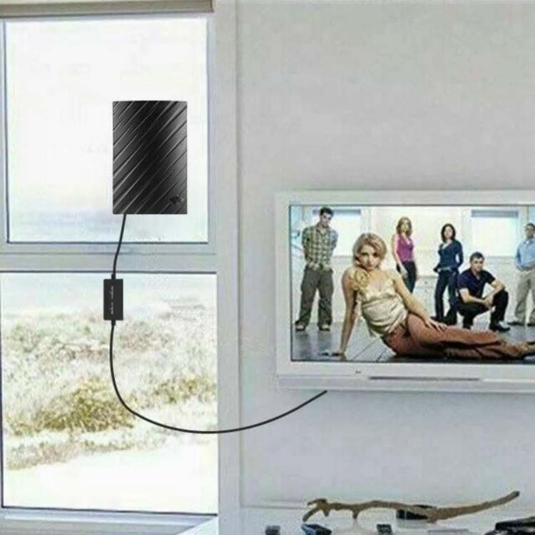 Lisslune | 4K Indoor TV Aerial | 600-Mile Range, Plug & Play Installation for Free HD Channels