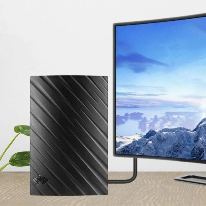 Lisslune | 4K Indoor TV Aerial | 600-Mile Range, Easy Plug & Play Installation for Unlimited Free HD Channels