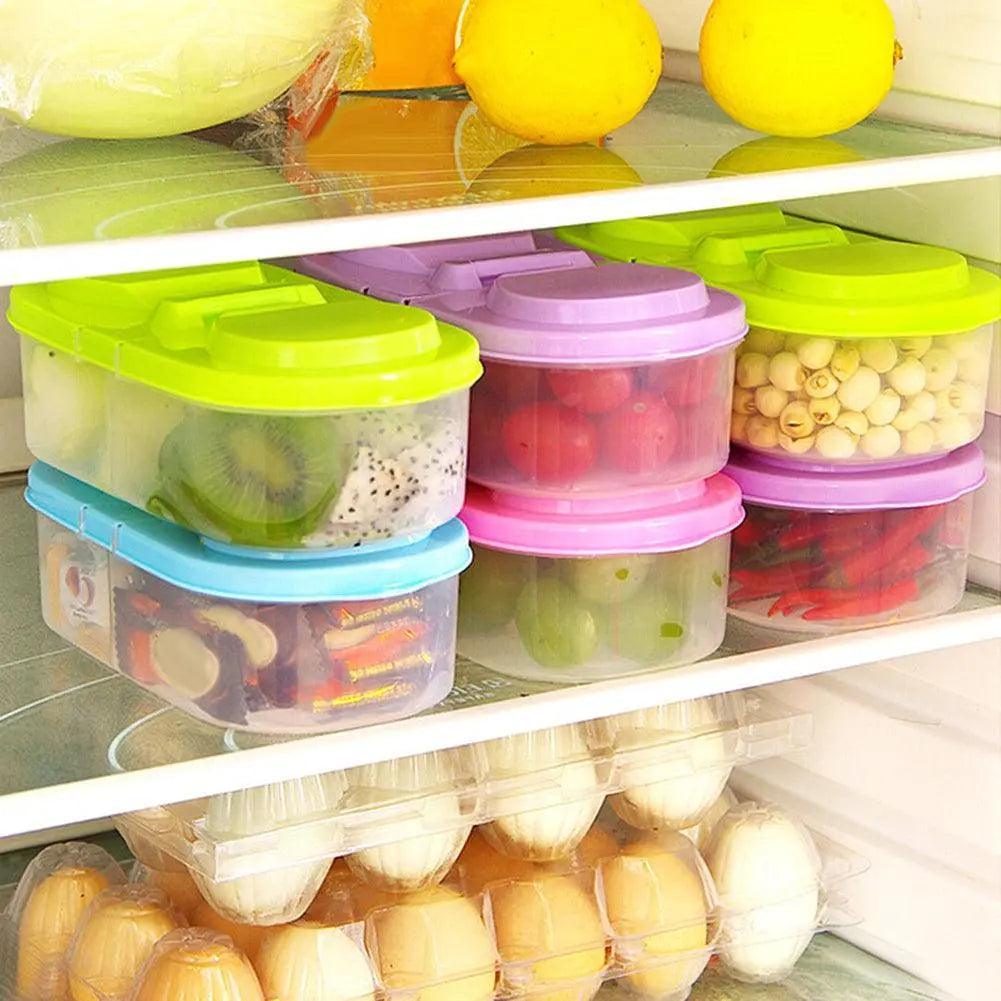 Lisslune | Dual Compartment Kitchen Storage Organizer for Fresh Food Storage