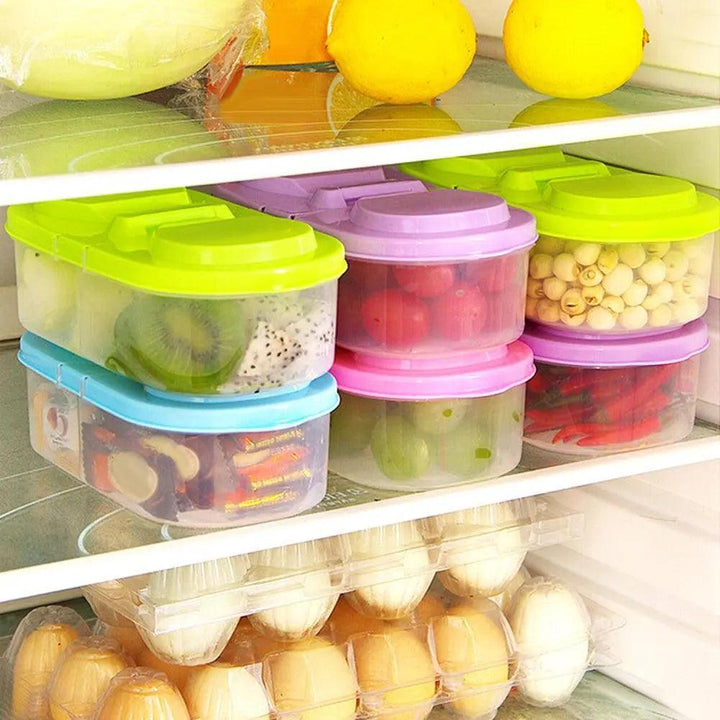 Lisslune | Dual Compartment Kitchen Storage Organizer for Fresh Food Storage