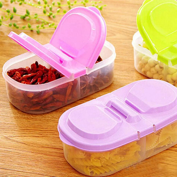 Lisslune | Dual Compartment Kitchen Storage Organizer for Fresh Food Storage