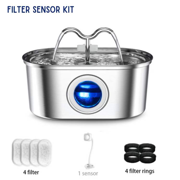 Lisslune | Pet Water Fountain | Silent Operation, Durable Stainless Steel & Ideal for Cats and Dogs