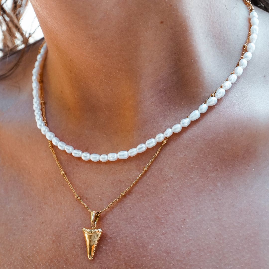 Lisslune | Amélie Freshwater Pearl Choker Necklace with 18K Gold Coating