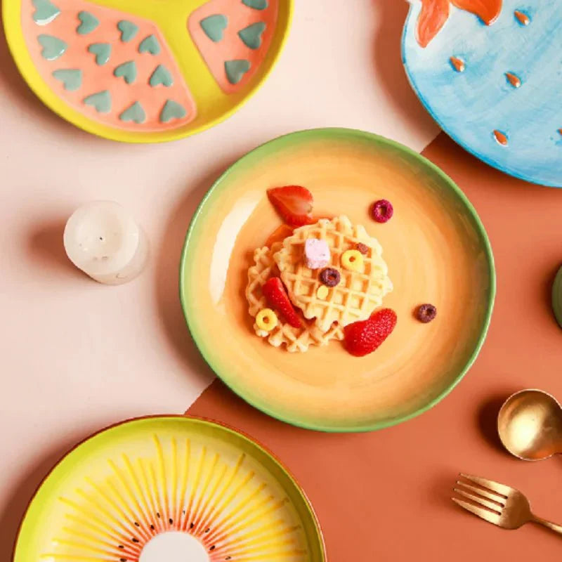 Lisslune | Vegetable Shapes Ceramic Salad Plate