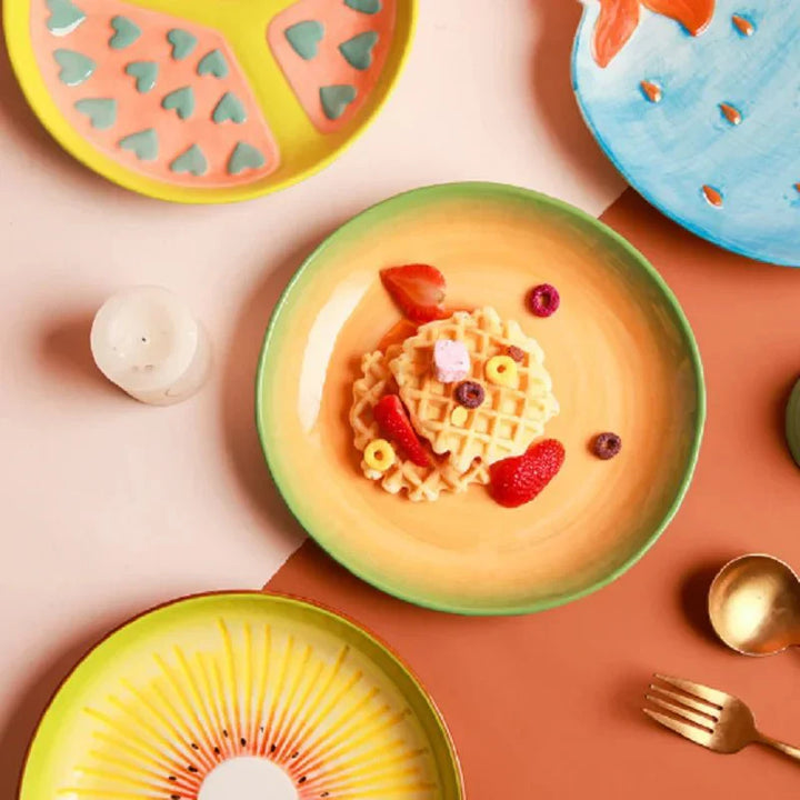 Lisslune | Vegetable Shapes Ceramic Salad Plate