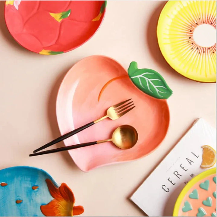 Lisslune | Vegetable Shapes Ceramic Salad Plate
