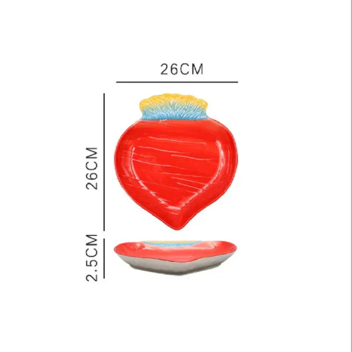 Lisslune | Vegetable Shapes Ceramic Salad Plate