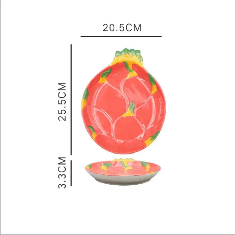Lisslune | Vegetable Shapes Ceramic Salad Plate