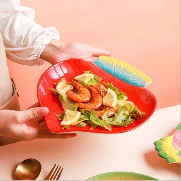 Lisslune | Vegetable Shapes Ceramic Salad Plate