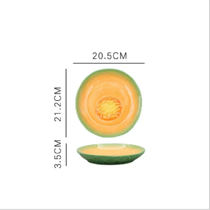 Lisslune | Vegetable Shapes Ceramic Salad Plate