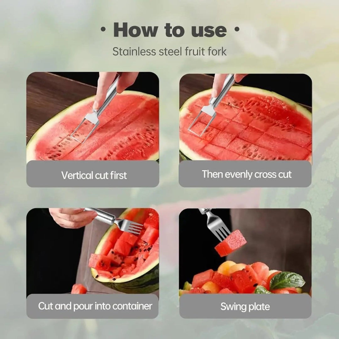 Lisslune | HandyFruit Pro – Dual Blade & Fork for Effortless Fruit Preparation