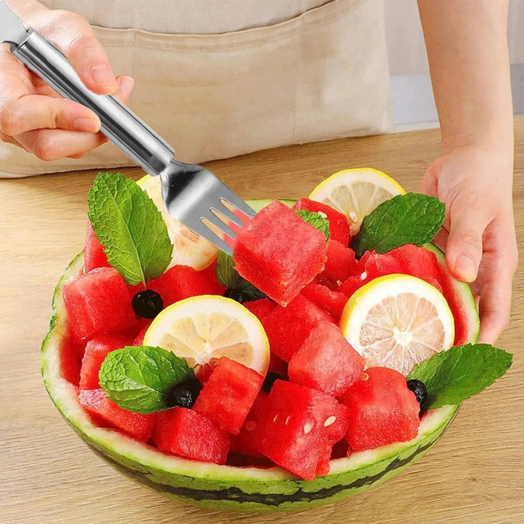 Lisslune | HandyFruit Pro – Dual Blade & Fork for Effortless Fruit Preparation