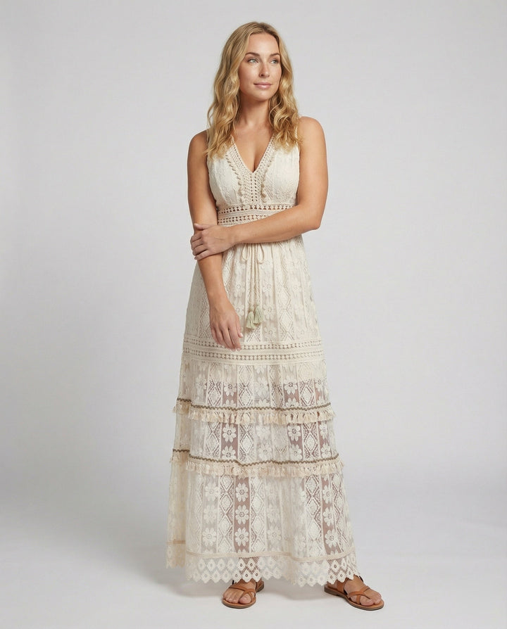 Lisslune | Graceful Boho Lace Dress for Summer